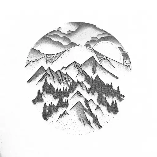 Mountain And Forest And Biking And Dogs