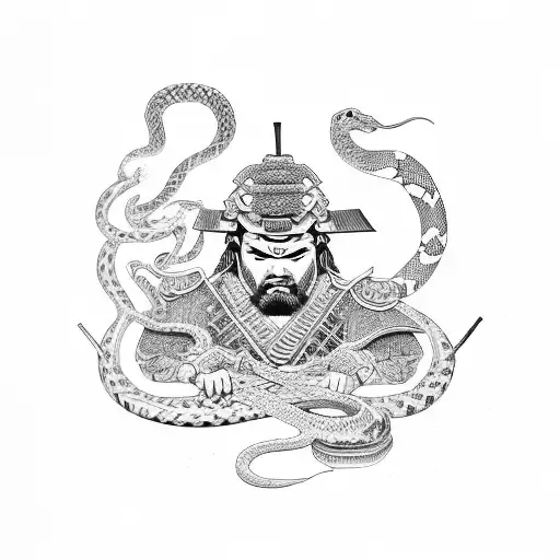 Samurai With Snakes