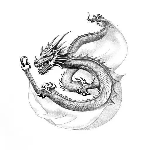 Dragon With Chain