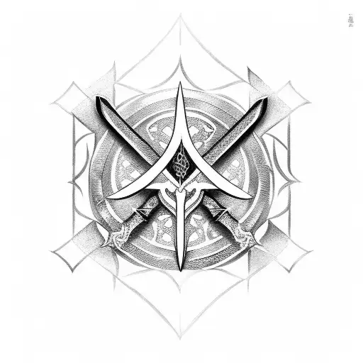 Sword In The Shape Of A Christian Cross