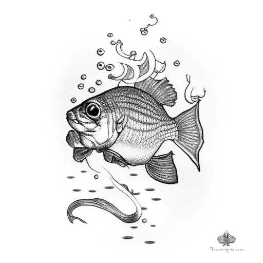 Baby Fish Smoking A Cigarette With An L