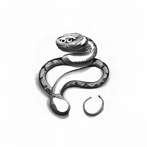 Snake In The Shape Of A Question Mark With Chili Pepper's Asterisk As The Dot