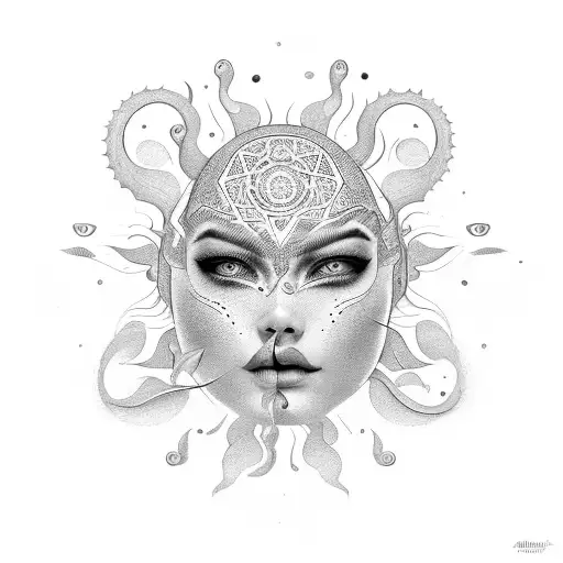 Sun With Face Unique