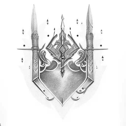 A Sword Piercing A Wad Of Money