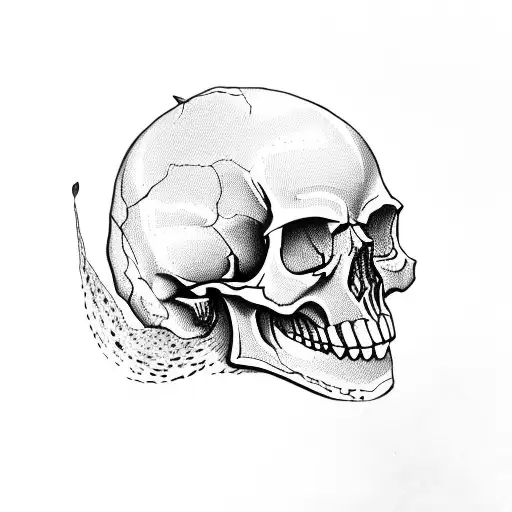 Skull With We