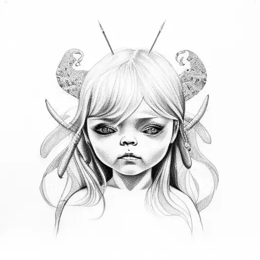 Little Girl Wearing On A Stilt