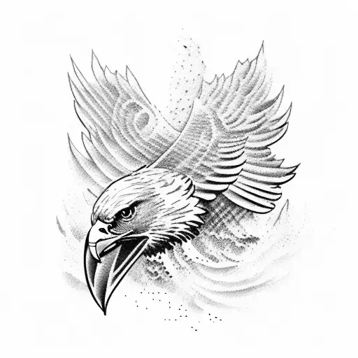 Big Wave Turning Into Eagle Wing