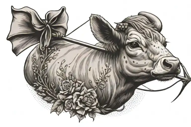 Calf With Bow And Arrow