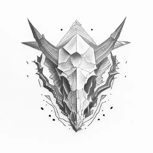 Half Face Half Skull Dinosaur