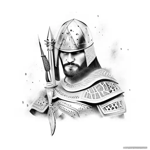 Georgian Warrior Attacking