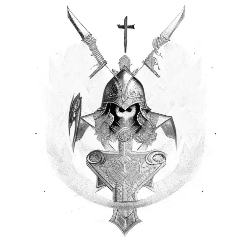 Christian Warrior Attacking