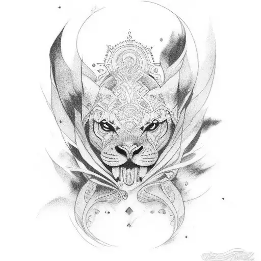 Blue And Black Tatto Showing That Im Brave