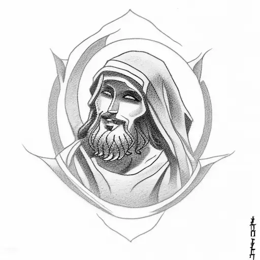 Get A Tattoo With Plenty Of Shadow With Jesus And A Child Walking Towards Salvation