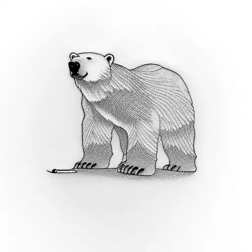 Polar Bear Smoking A Cigarette