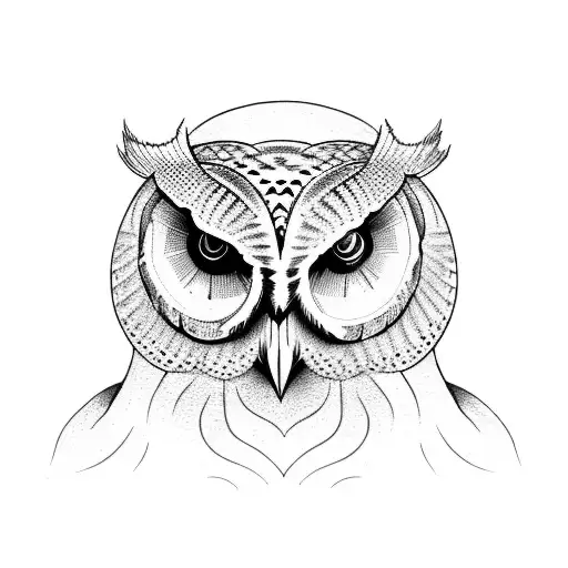 Owl On A Human Skull