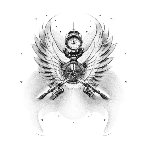 Spoked Motorcycle Wheel With Angel Wings