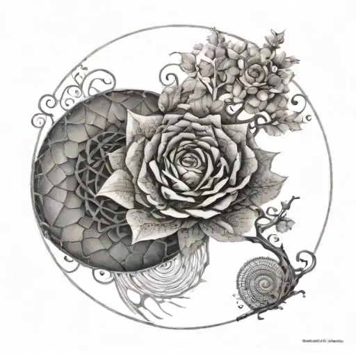 Abstract Representation Of The Cycle Of Life And Growth Inspired By The Fibonacci Spiral