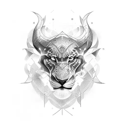 Leo Sign With Light Element