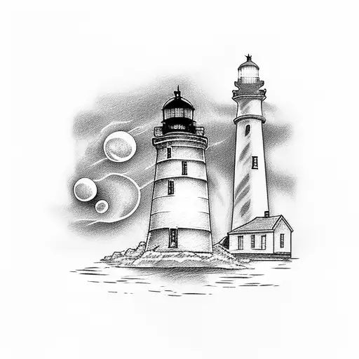 Lighthouse With Storm