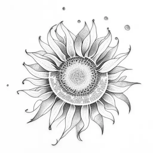 Fine Line Sunflowers With Other Delicate Flowers