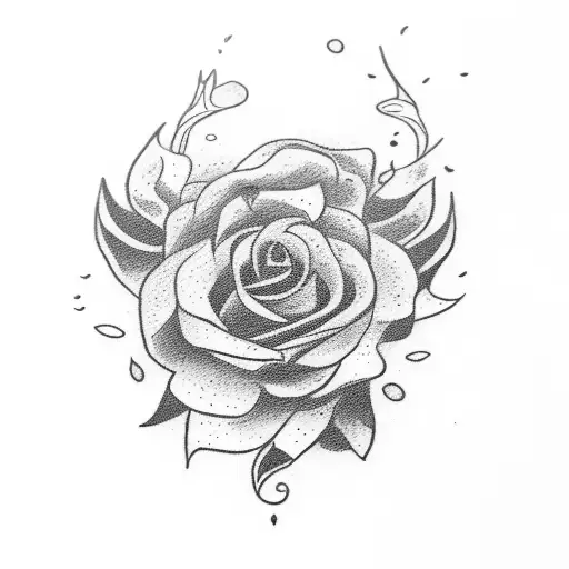 Sad Cowboy Walking Away With Flowers Burning