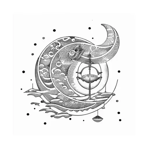 Moon Waves An Fishing