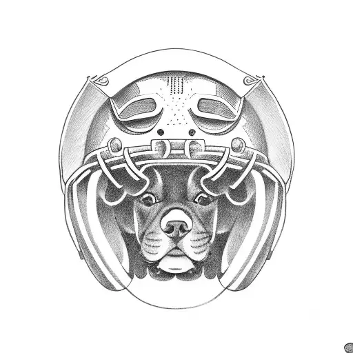 A Dog Wearing A Football Helmet And Holding A Book