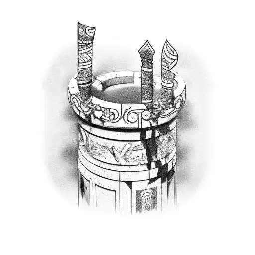 Roman Pillar With Number 33