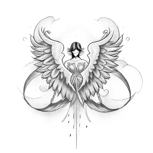 Number 4 With Angel Wings