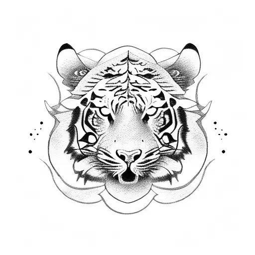 Cherry Blossom And Tiger