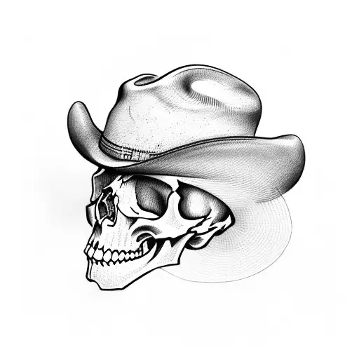 Skull Cigar Cowboy Hat