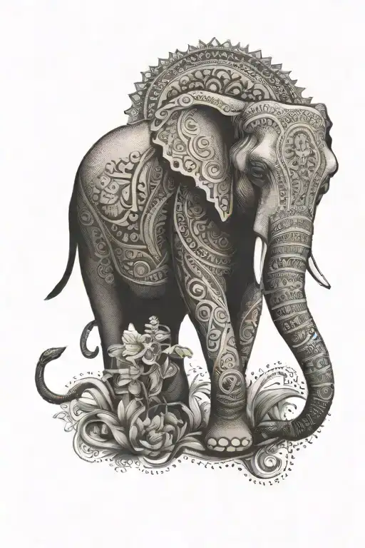 Elephant Mandala Design