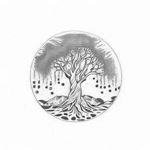 A Tree Inside Of A Leopard Eye