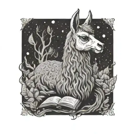 Llama Reading A Book