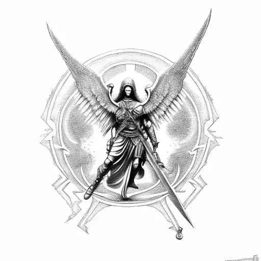Simple Archangel Michael With Sword