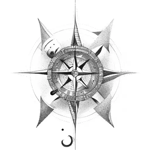 A Sailor Navigating Through Uncharted Waters Using A Compass And Sextant