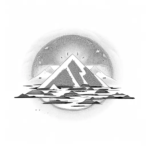 A Serene Sunrise Over A Vast Mountain Range