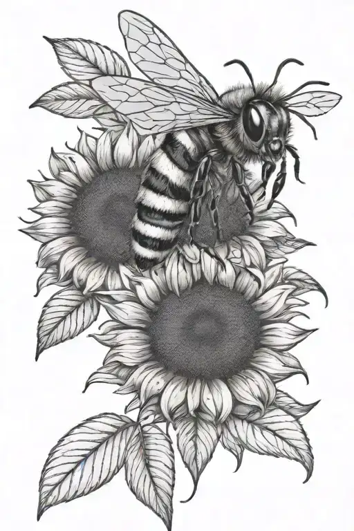 Bee And Sunflower
