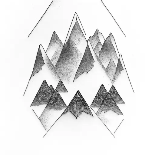 A Majestic Mountain Range Emerging From A Dense Forest