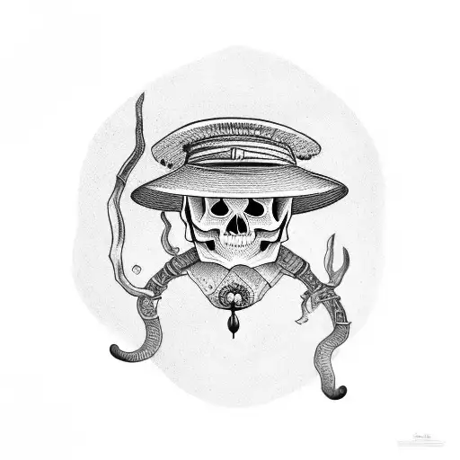 Skull With Vietnamese Hat