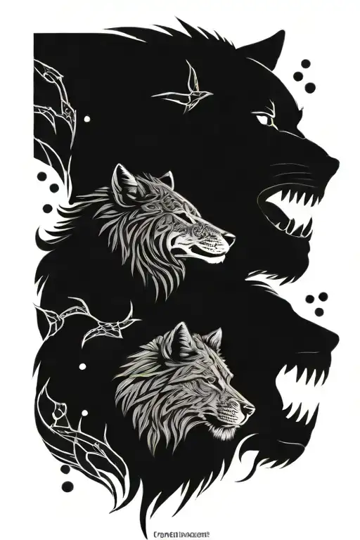 Wolf And Lion
