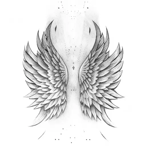 Angel Wings With Initials