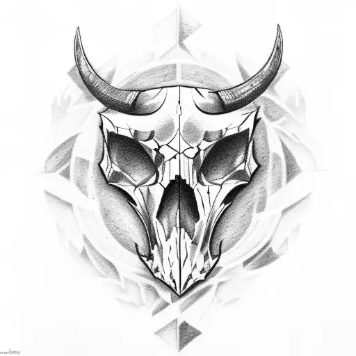 Ship Bull Skull Moon