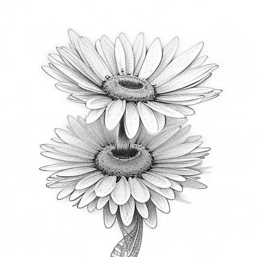 A Strange Daisy With Long Stems