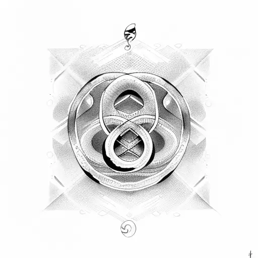 Infinity Symbol With Music Symbol And Snake