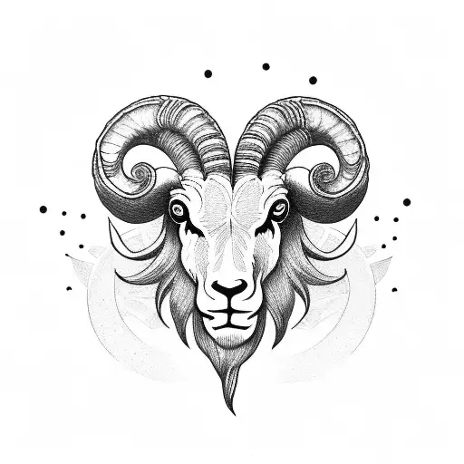 Ram With Roses And Arrows In The Background