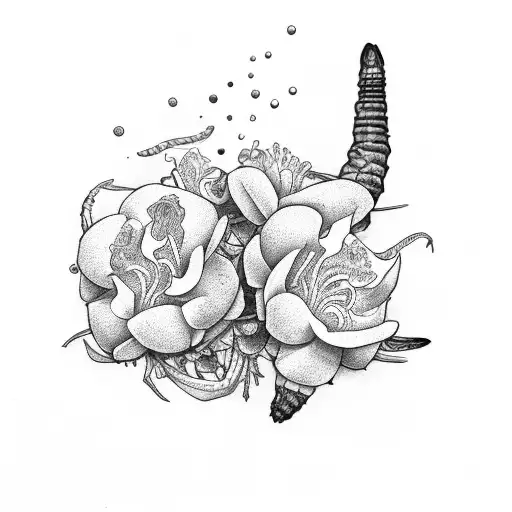 Rhododendrons With A Scorpion