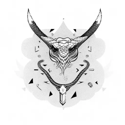 Student With A Snake Tattoo Wrapped Around A Knife