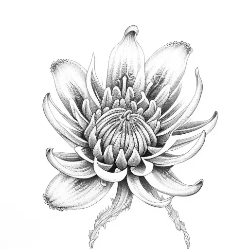 Lily And Chrysanthemum