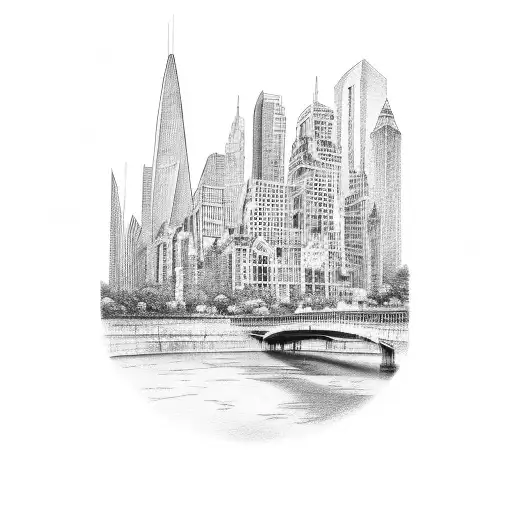 Verrazonaa Bridge With City And Building In Background